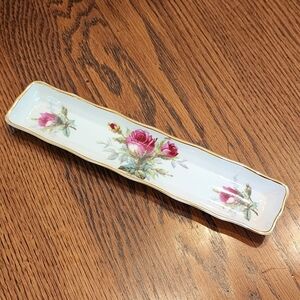 Hammersley Roses Gold Mint Candy Tray Trinket Dish Vintage Bone China England